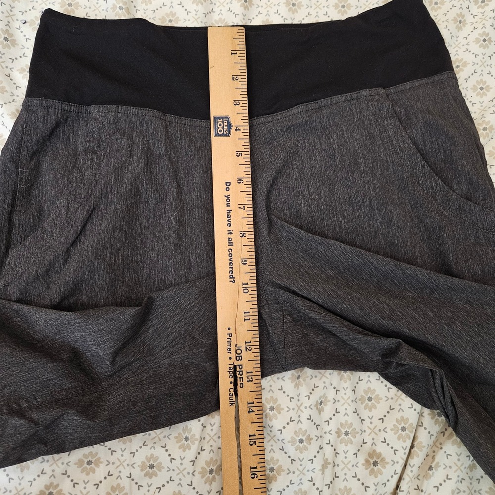 Prana Nemesis Knicker Womens Size M Gray Heathered Crop Joggers Yoga Pants - Picture 6 of 8